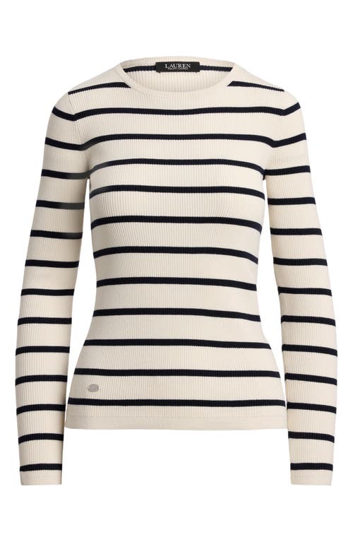 Ralph Lauren Lauren Brendis Cotton Blend Rib Top In White