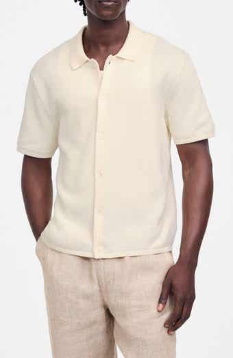 Madewell Short Sleeve Tuck Stitch Button-Up Shirt