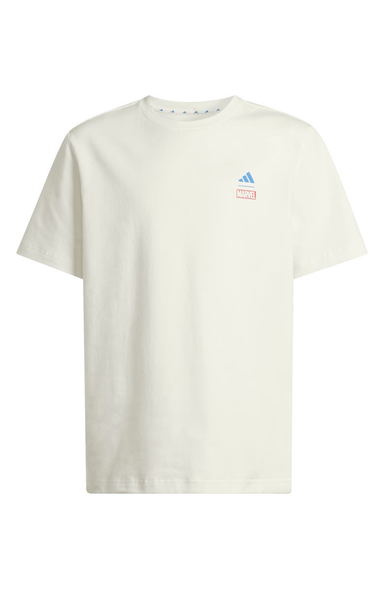 adidas Originals x Marvel Kids' Avengers Graphic T-Shirt, Main, color, Off White/ Ray Blue