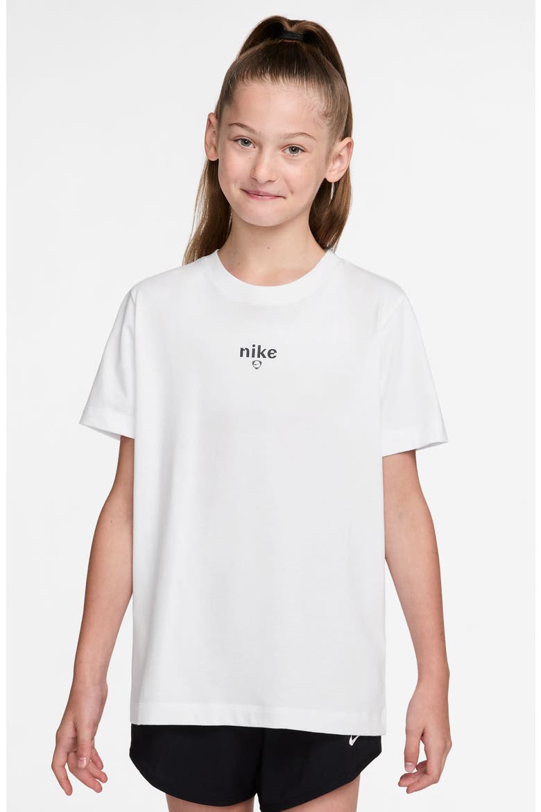 Kids' Sportswear Winged Victory Cotton Graphic T-Shirt, Main, color, WHITE