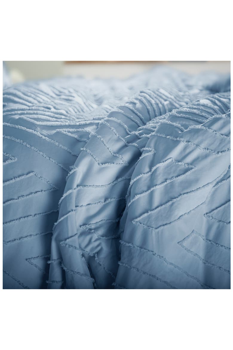 Chevron Jacquard Comforter Set, Alternate, color, CORONET BLUE
