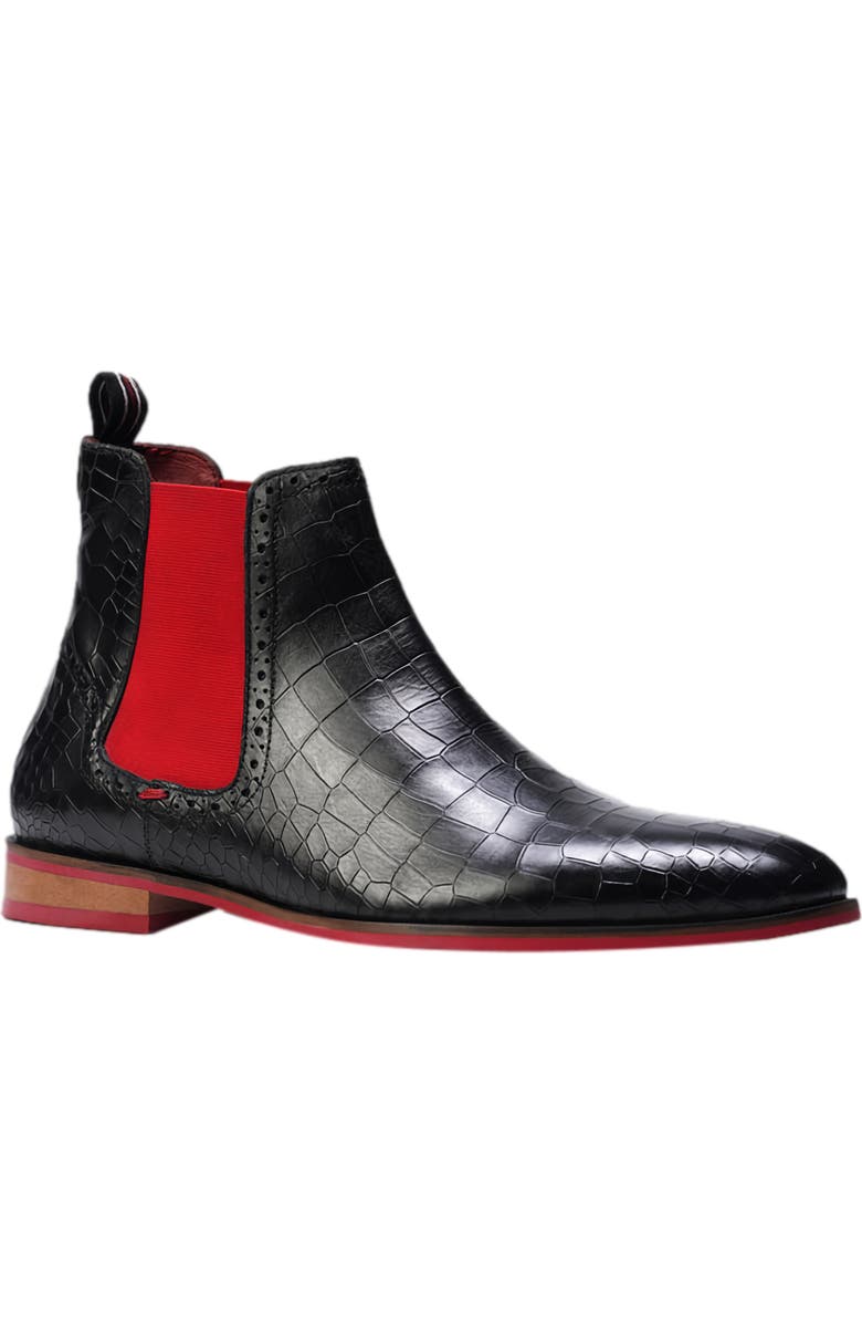 CARLOS SANTANA Mantra Chelsea Boot, Alternate, color, Black Croco