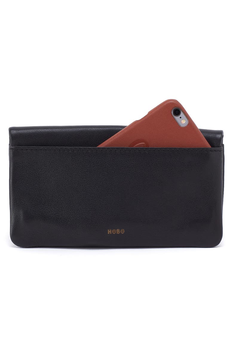 Lumen Leather Continental Bifold Wallet, Alternate, color, BLACK