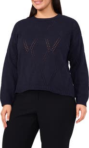 Halogen® High-Low Crewneck Sweater