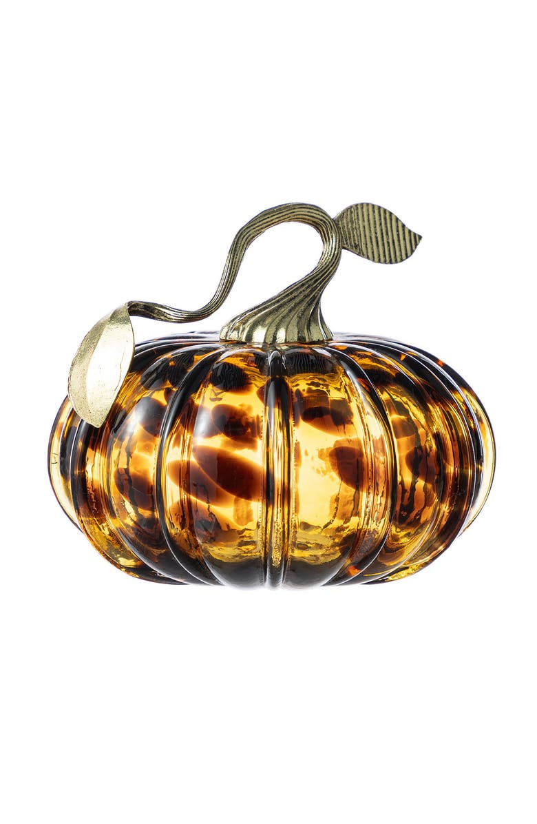 Glitzhome Fall Multi-Style Small Glass Pumpkins, Alternate, color, 