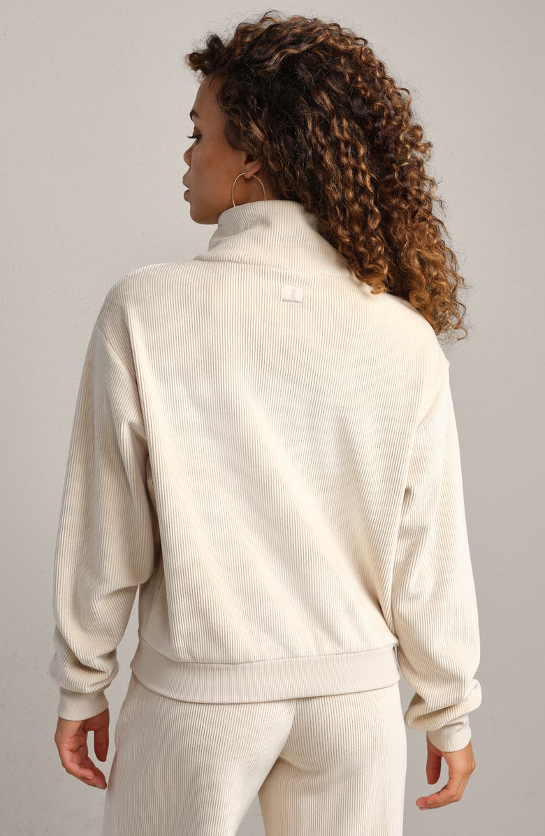 Rhone Plush Half Zip Pullover, Alternate, color, Bone