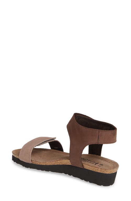 Naot Alba Sandal In Stone/coffee Bean