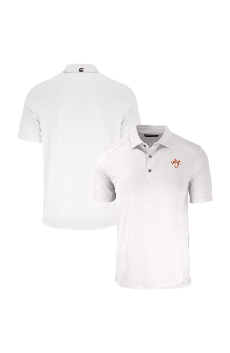 Cutter & Buck Men's Cutter & Buck  White Texas Longhorns Vault Forge Eco Stretch Recycled Polo, Main, color, 