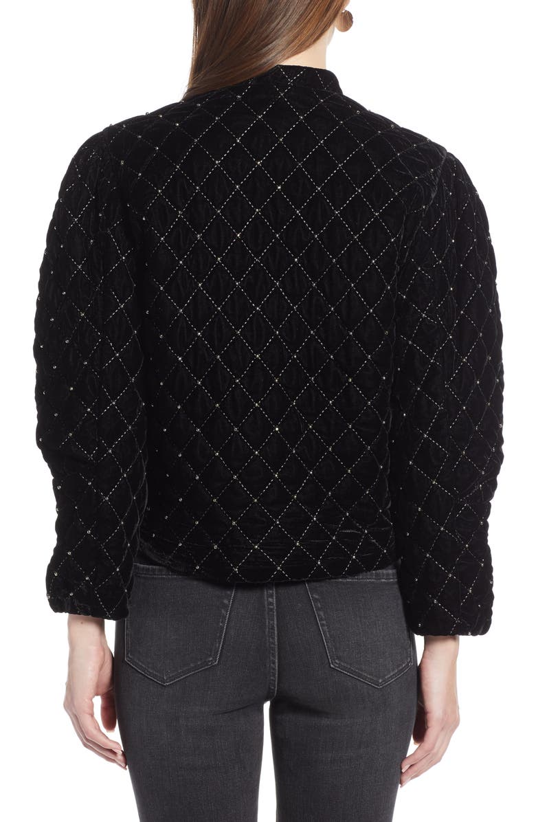 Something Navy Quilted Velvet Jacket, Alternate, color, 