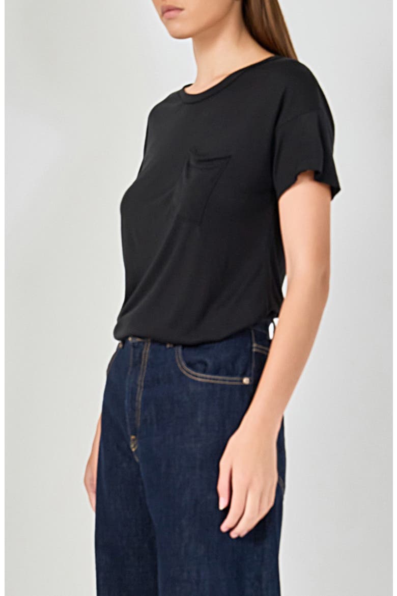 Modal Pocket T-Shirt, Alternate, color, BLACK