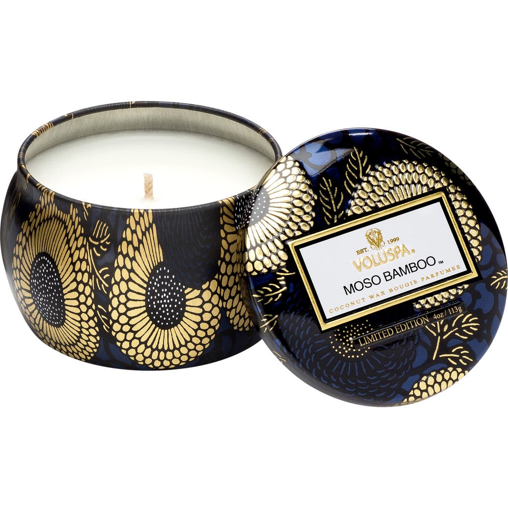 Voluspa Mini Tin Candle In Moso Bamboo