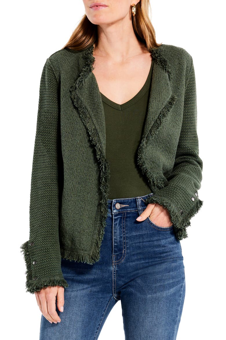 Fringe Mix Knit Jacket, Main, color, BRIAR
