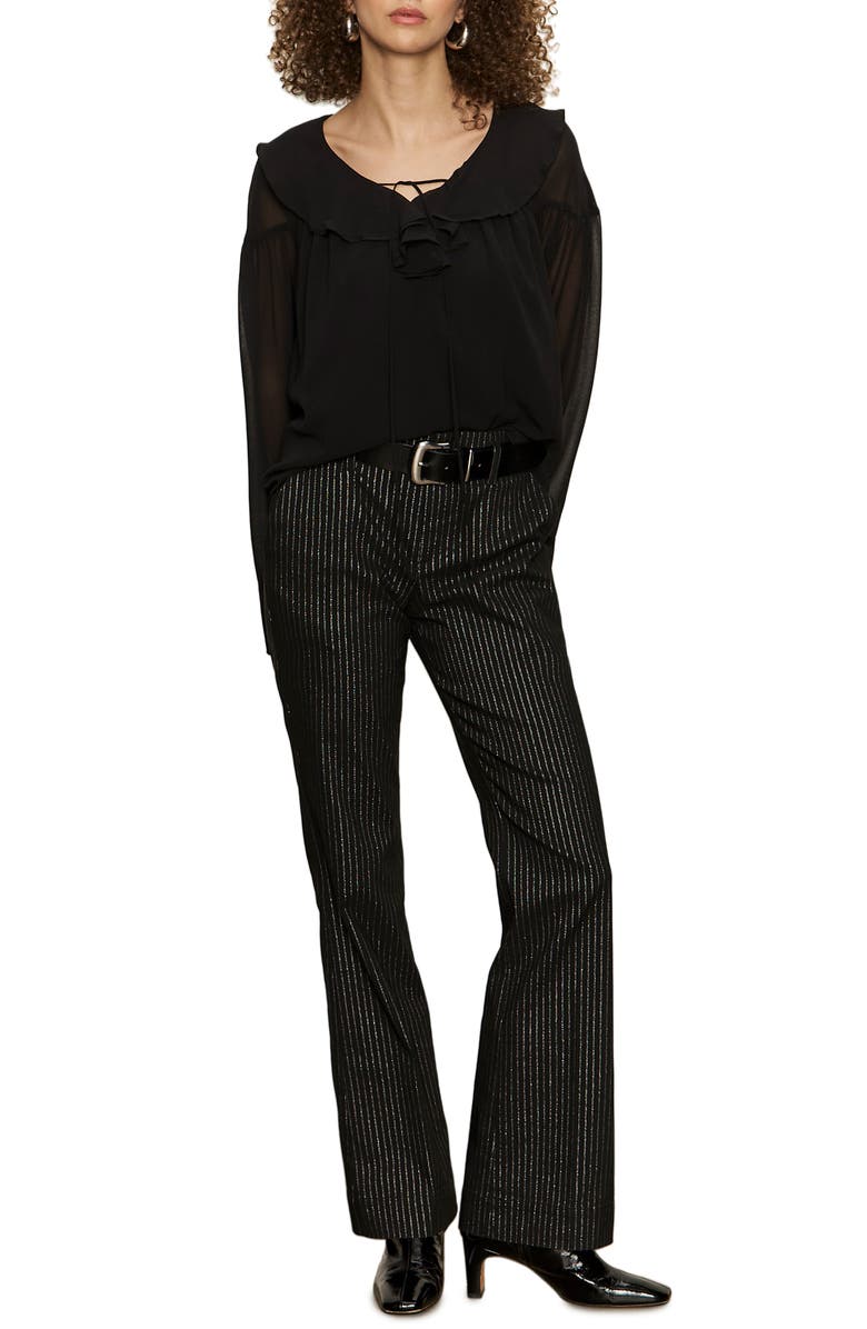 Sanctuary Secret Lover Ruffle Top, Alternate, color, Black