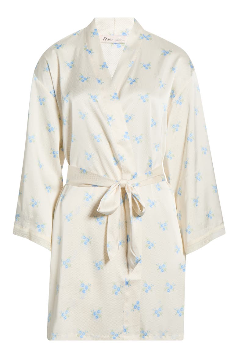 Noreen Floral Satin Wrap, Alternate, color, ECRU/ BLUE