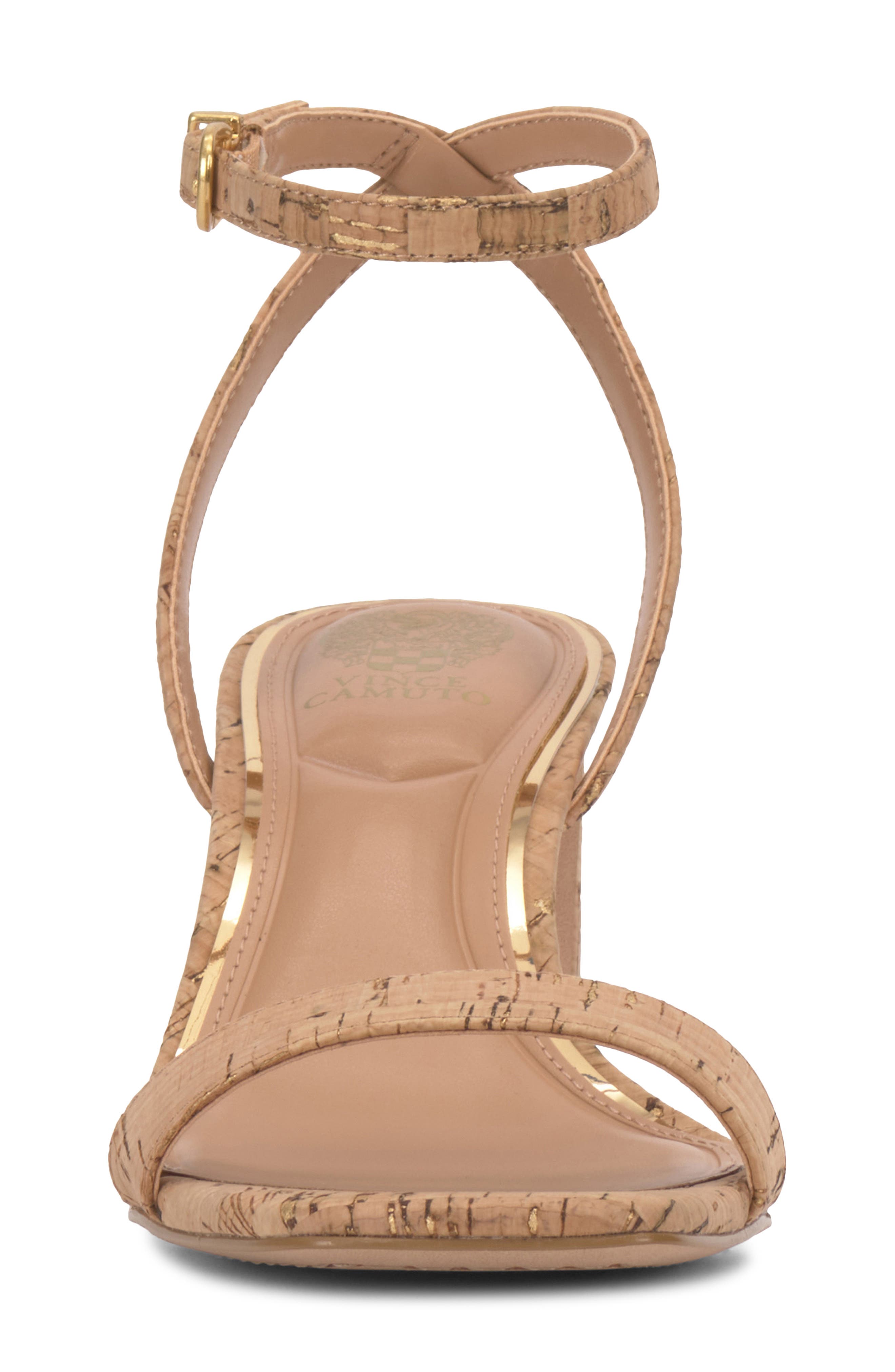 Hamda Ankle Strap Sandal, Alternate, color, NATURAL/ GOLD