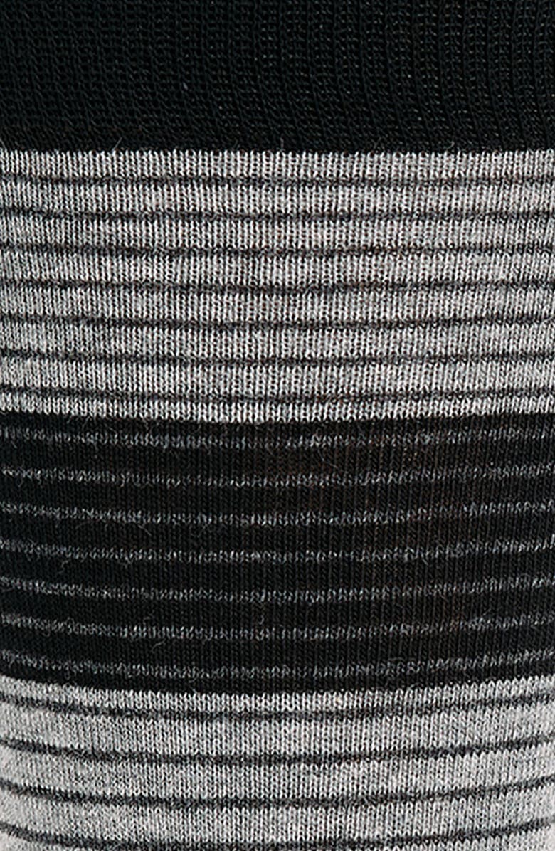 Cole Haan Stripe Dress Socks, Alternate, color, Black