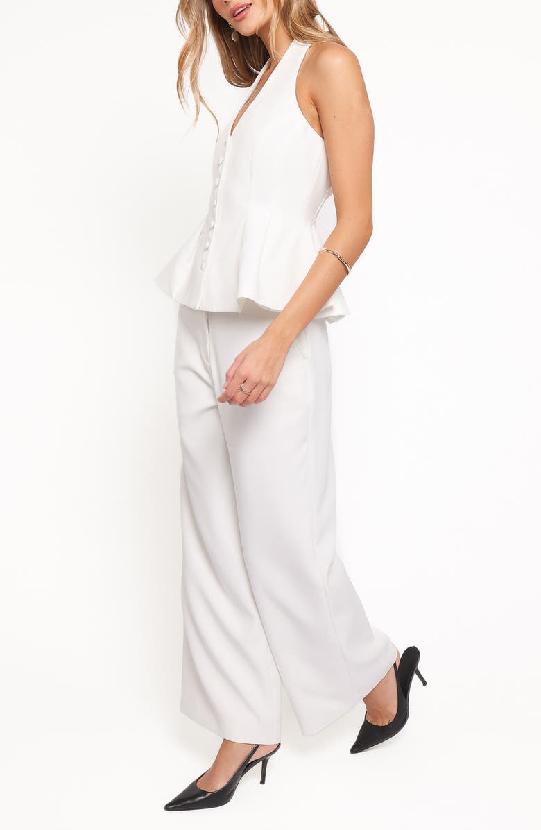 Petal & Pup Odelia Halter Vest & Wide Leg Pants Set, Alternate, color, White
