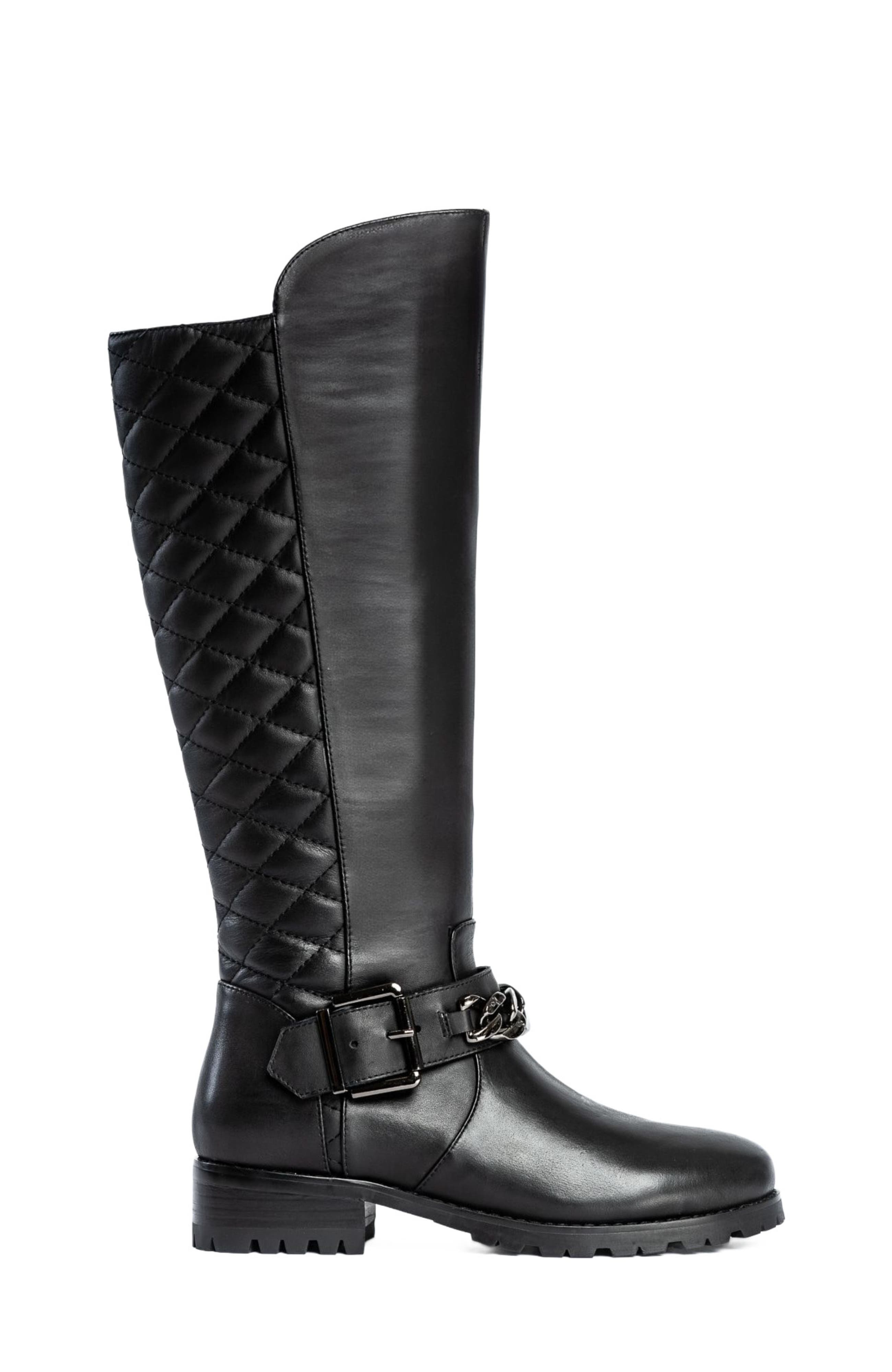 Allegra James Libby Leather Tall Moto Boot, Main, color, 
