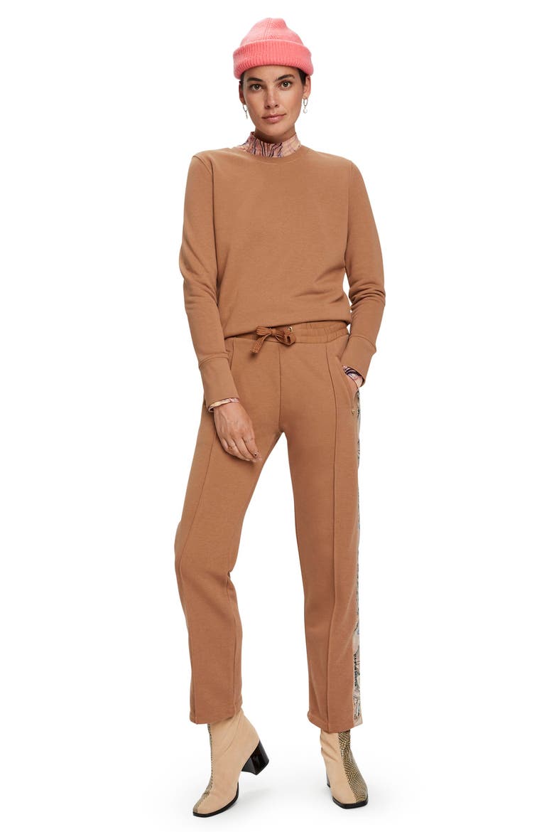Taped Sweatpants, Alternate, color, CAMEL