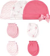 Hudson Baby 7Pk Cap and Scratch Mittens Set