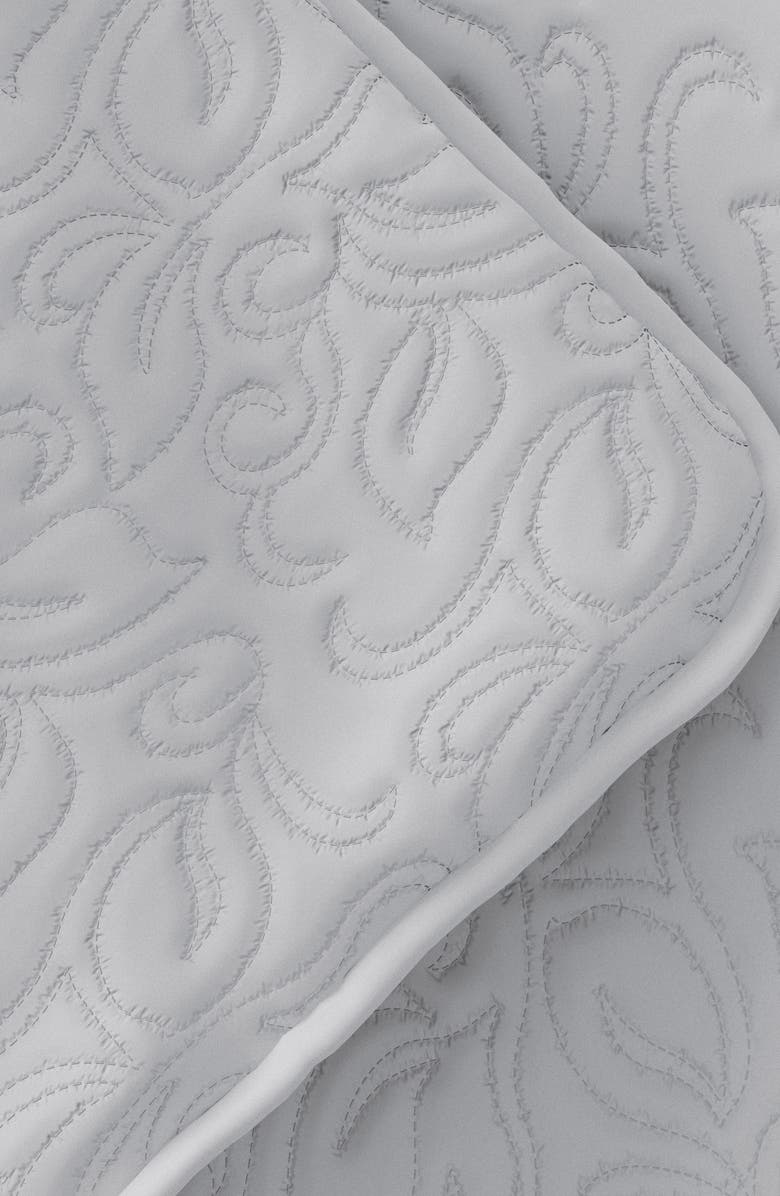 HOMESPUN All Season Floral Stitch 3-Piece Down Alternative Quilt Set, Alternate, color, Light Gray