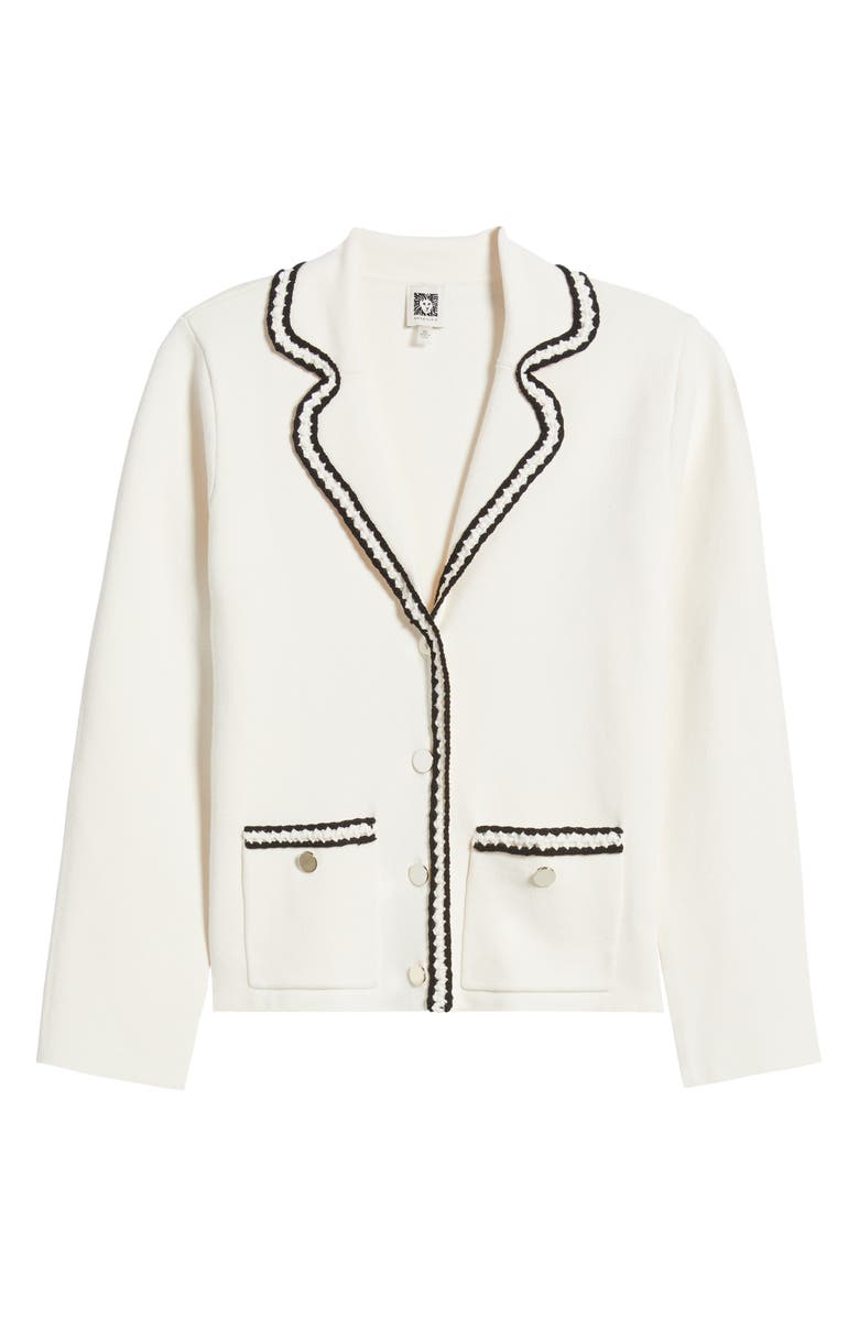 Anne Klein Contrast Trim Blazer, Alternate, color,