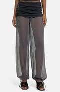 JADED LONDON Mixed Media Chiffon Joggers