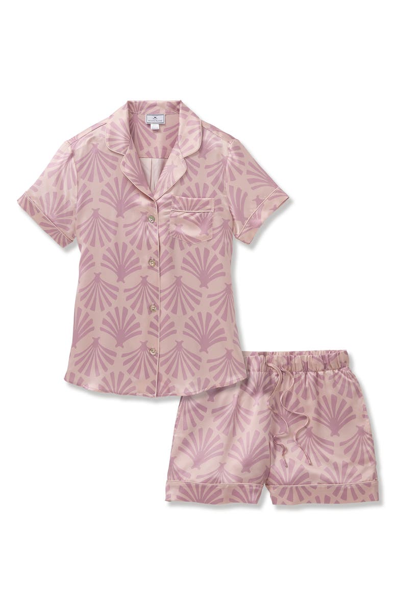 Petite Plume Silk Short Pajamas, Main, color, 