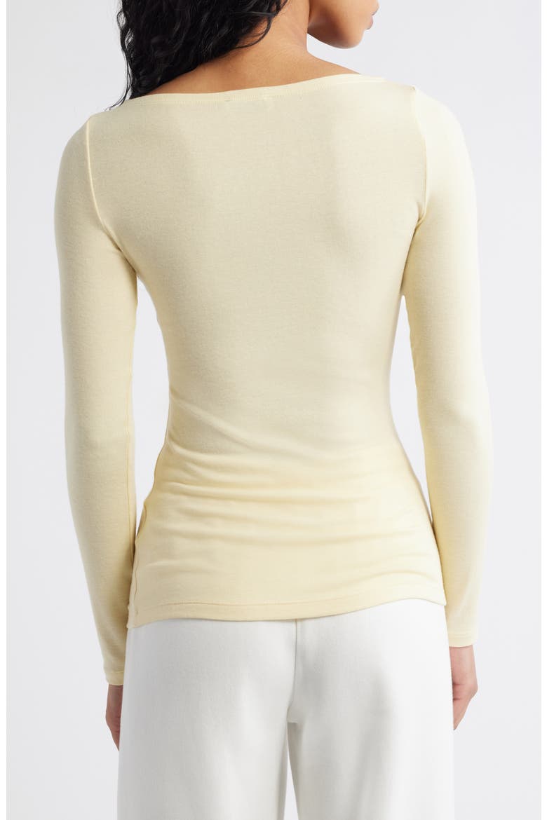 LANE BOAT NECK TOP, Alternate, color, BUTTER YELLOW