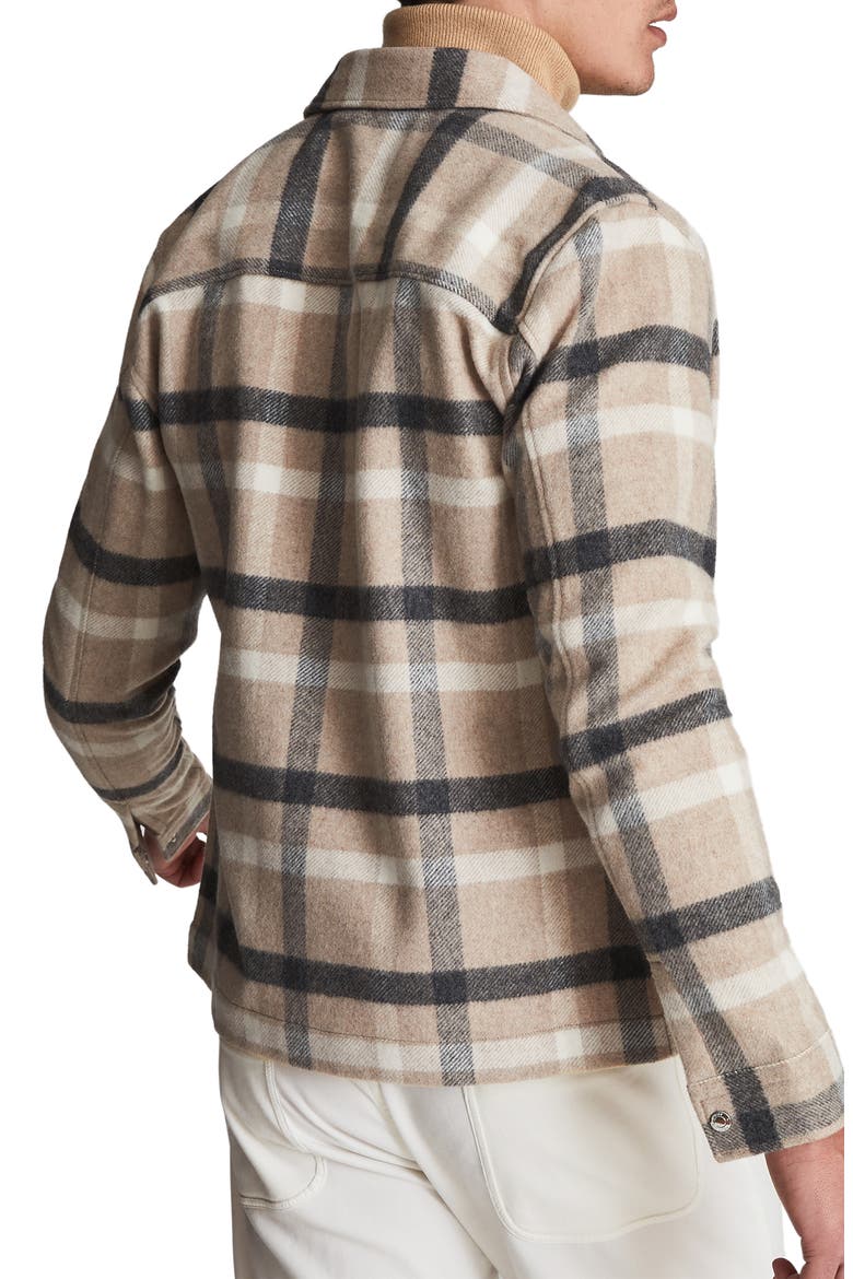 Marjon Plaid Shirt Jacket, Alternate, color, OATMEAL