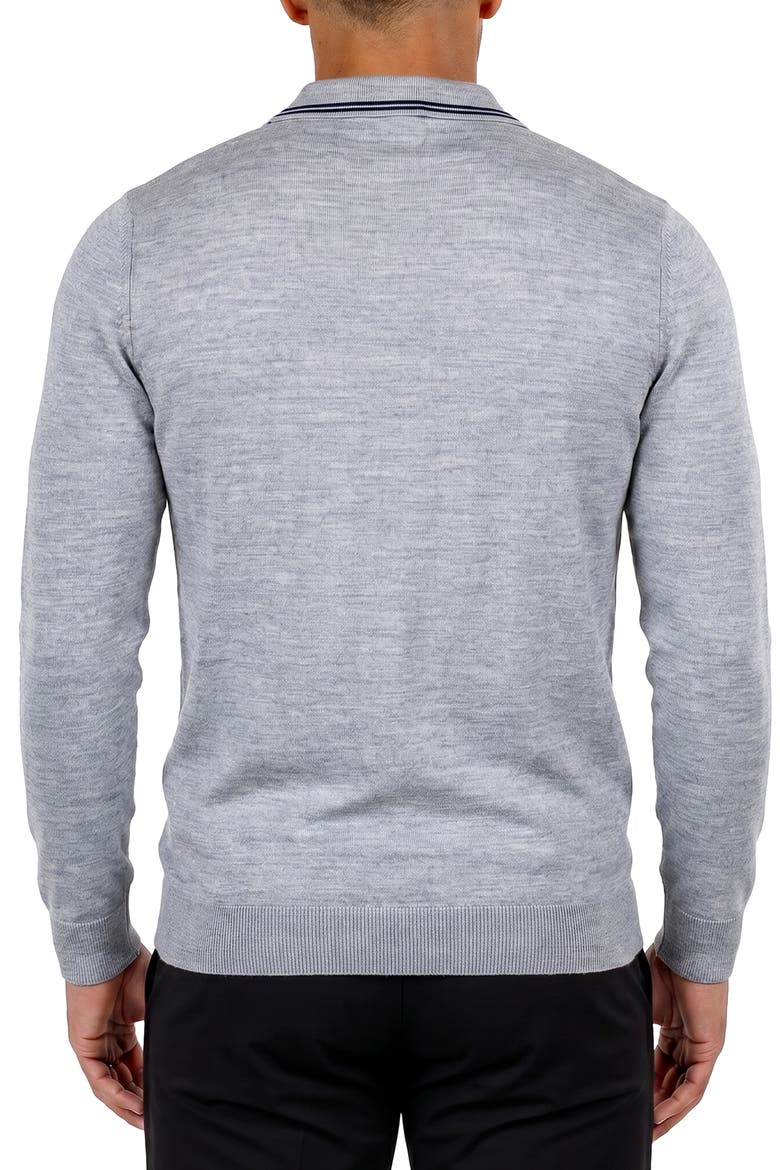 Quarter Zip Merino Wool Sweater, Alternate, color, GREY