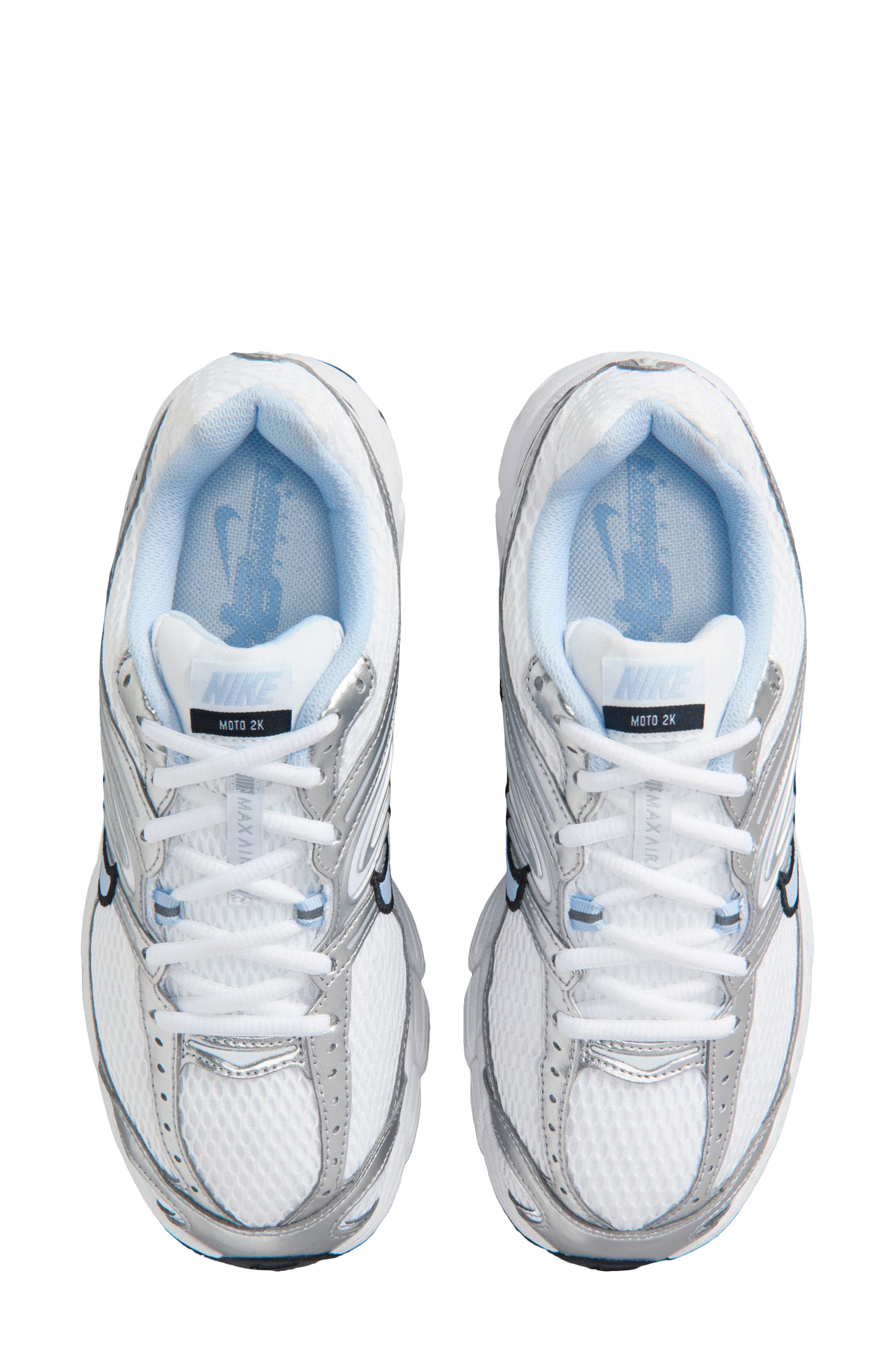 Nike Air Max Moto 2K Sneaker, Alternate, color, White/ Blue/ Silver