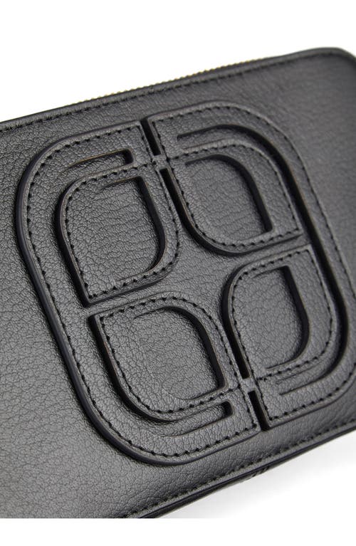 Lk Bennett Perry Logo Leather Camera Bag In Black