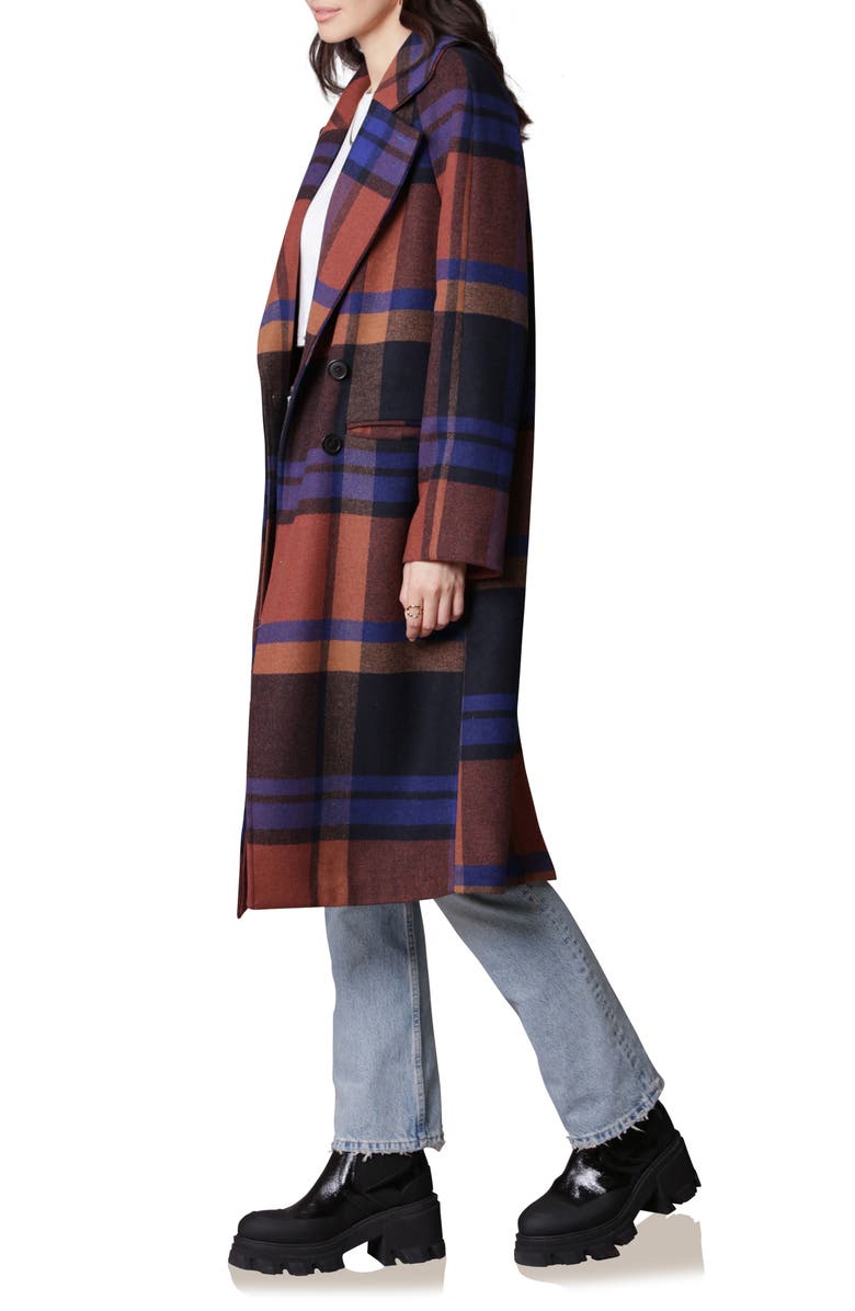 Avec Les Filles Walker Relaxed Fit Plaid Coat, Alternate, color,