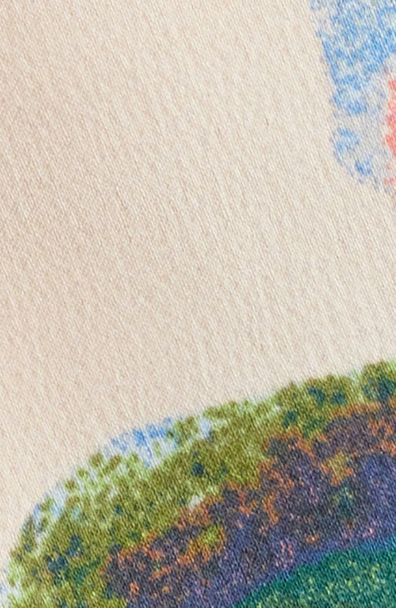 Tahari ASL Floral Bow Neck Sleeveless Charmeuse Top, Alternate, color, 