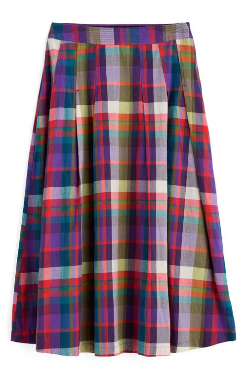 Seasalt Cornwall Jamboree Organic Cotton Chambray Midi Skirt In Multi