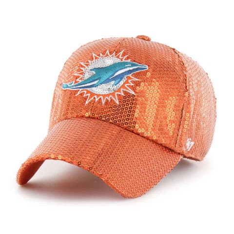 Women's '47  Orange Miami Dolphins Dazzle Clean Up Adjustable Hat