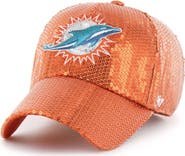 '47 Women's '47 Orange Miami Dolphins Dazzle Clean Up Adjustable Hat