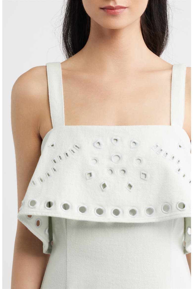 Kinsale Embroidered Eyelet Midi Dress, Alternate, color, SKYWRITING