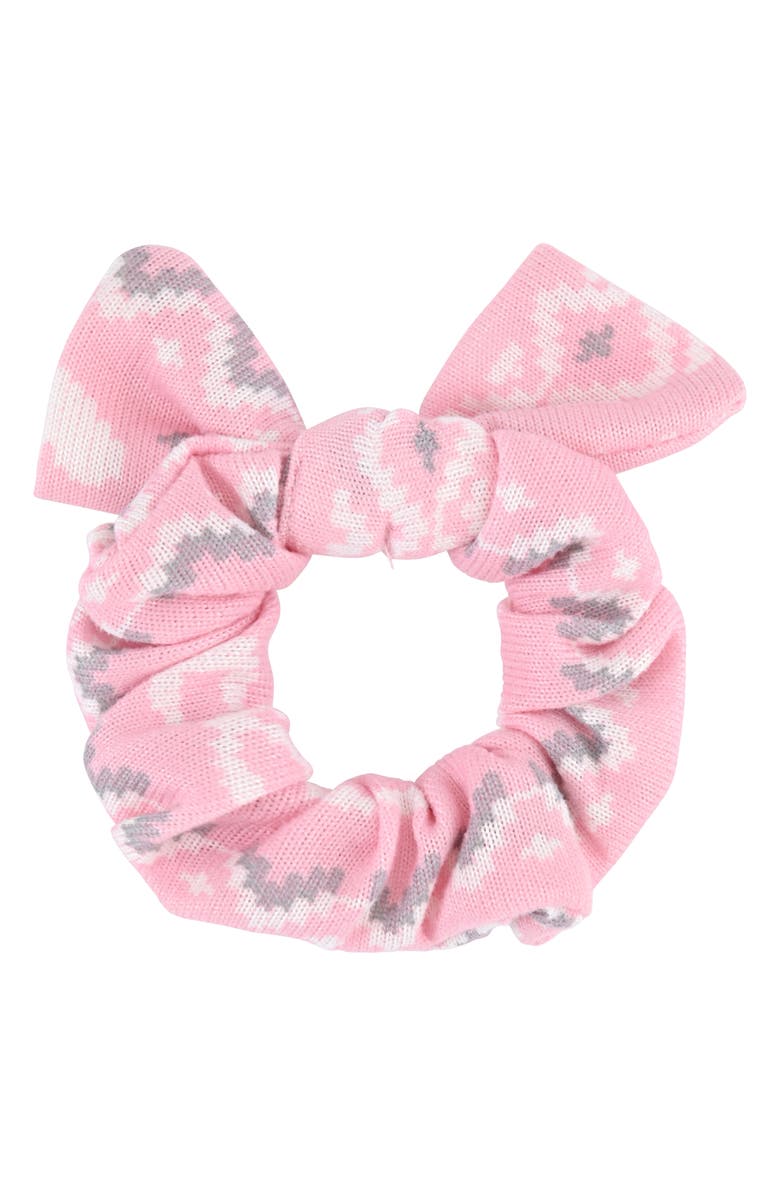 SLEEP ON IT Kids' Whisper Two-Piece Hacci Knit Pajamas & Scrunchie Set, Alternate, color, Gray