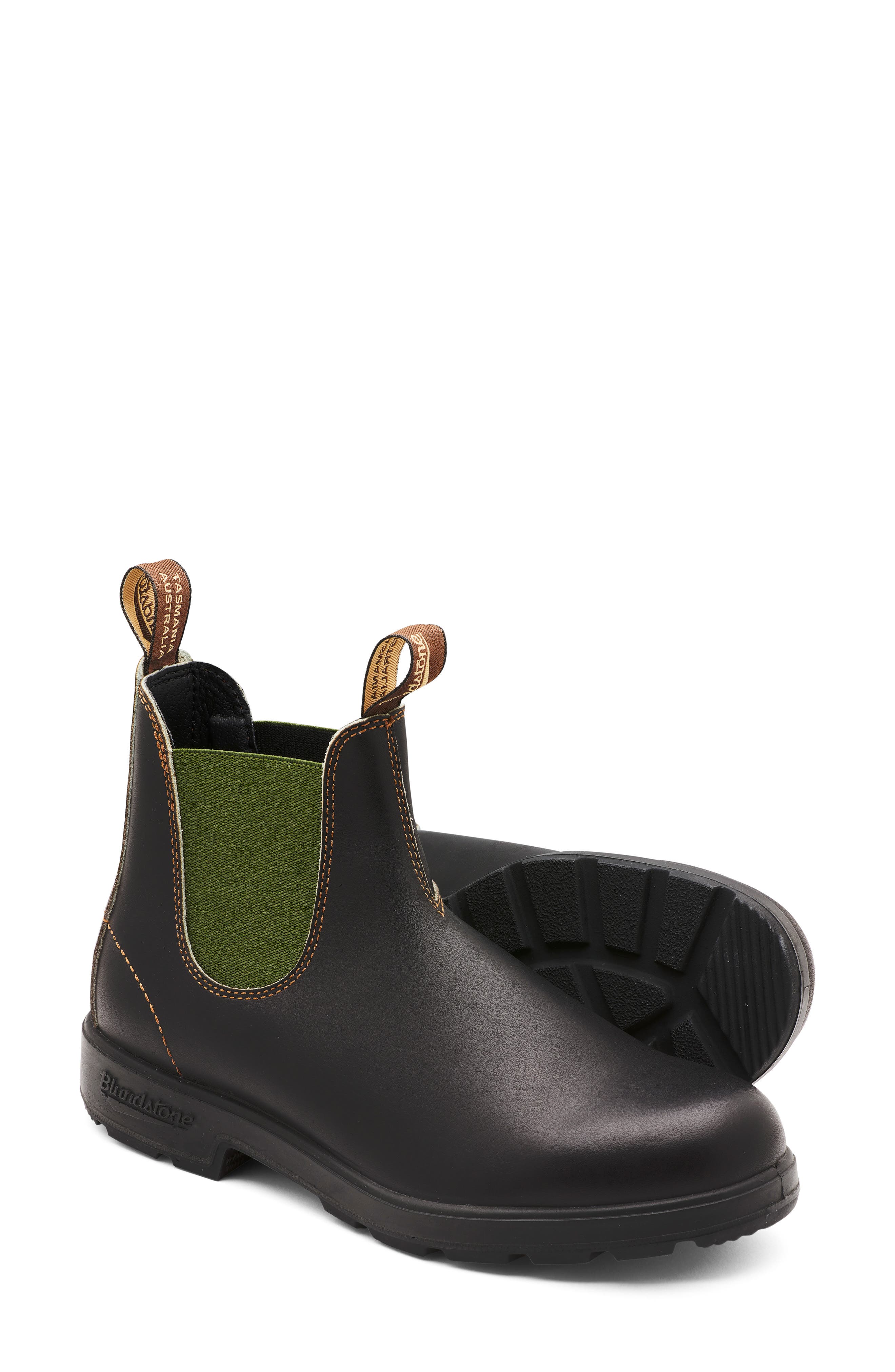 Blundstone Footwear Chelsea Boot, Alternate, color, Stout Brown/Olive