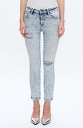 Bayeas Kelly Ripped Mid Rise Crop Skinny Jeans