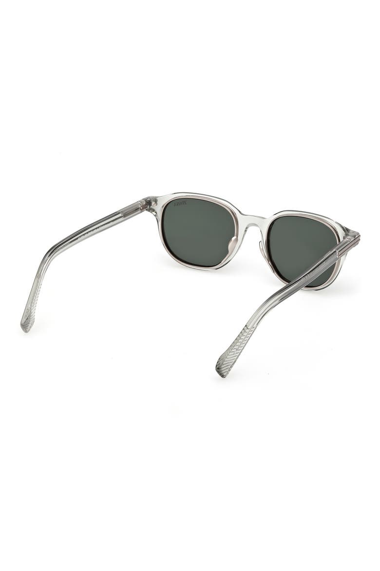50mm Round Sunglasses, Alternate, color, TRANSP LIGHT GREEN / GREEN