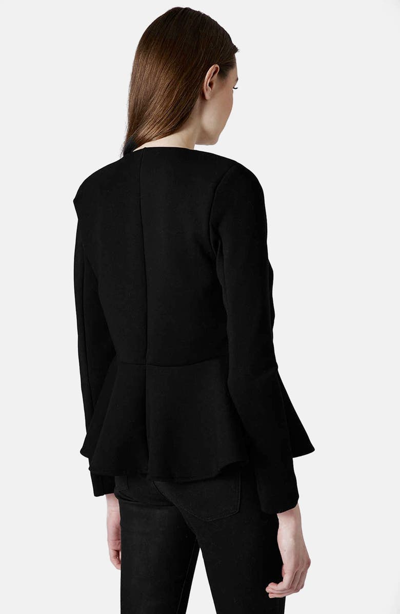 Topshop Tailored Peplum Jacket, Alternate, color, 