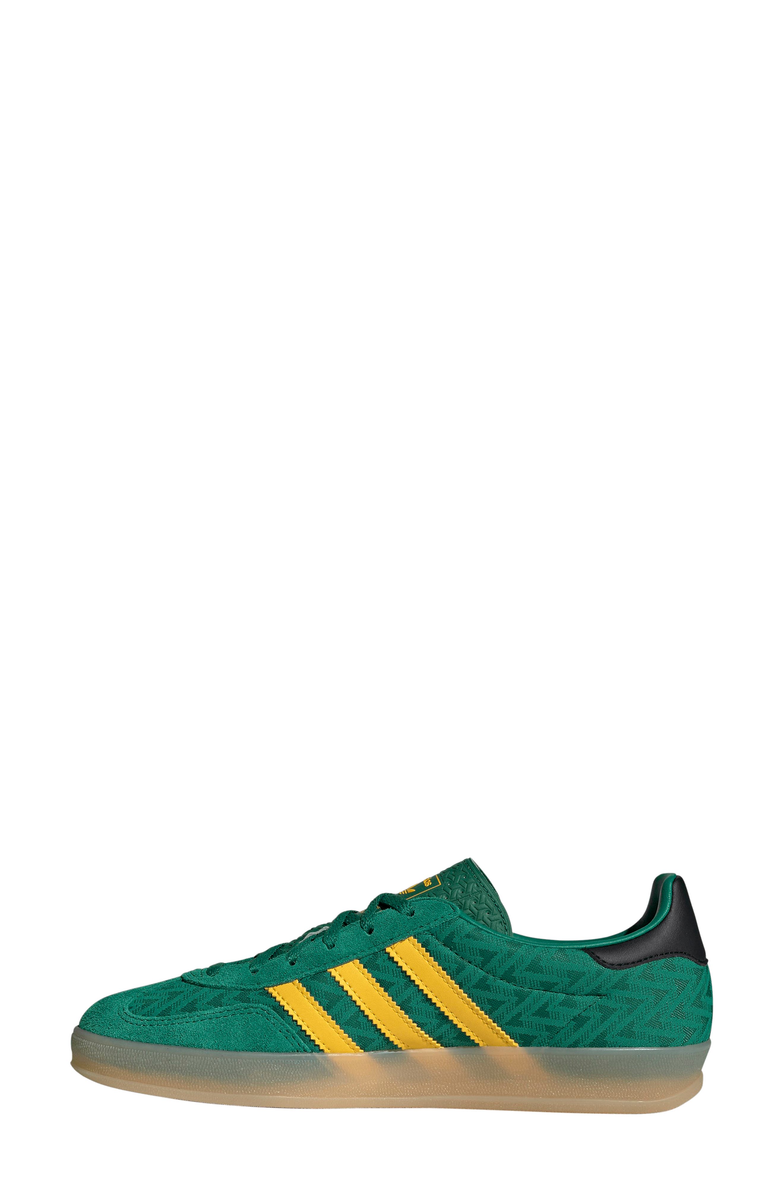 adidas Gazelle Indoor Sneaker, Alternate, color, Bold Green/ Eqt Yellow/ Gum 3