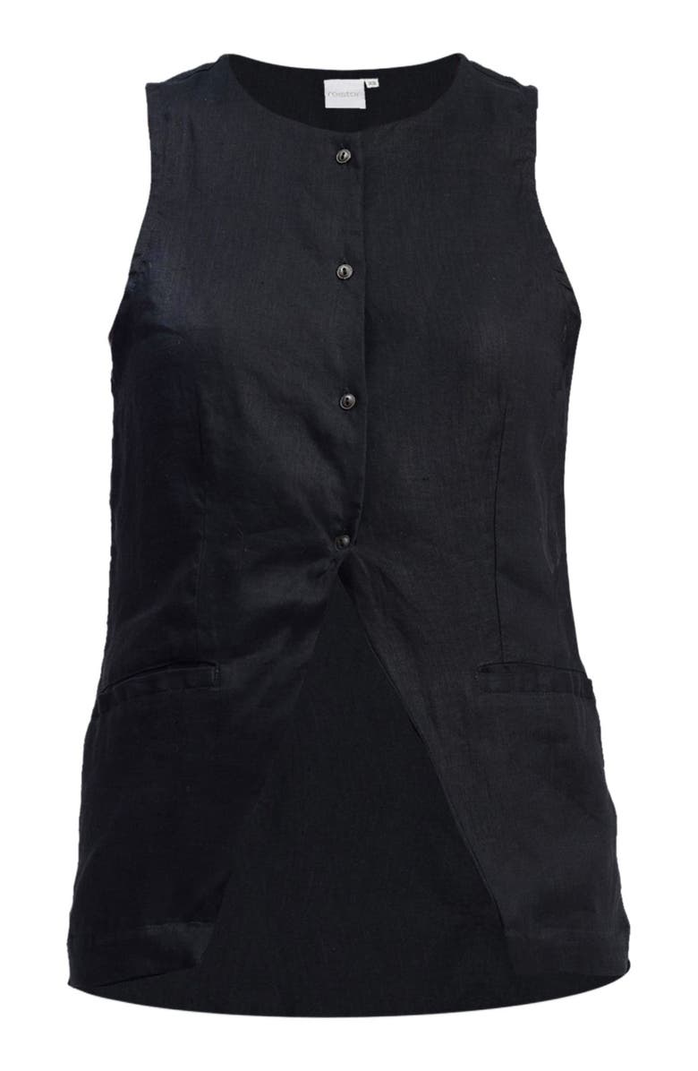 Reistor Hemp Vest Jacket in Black, Alternate, color, Black