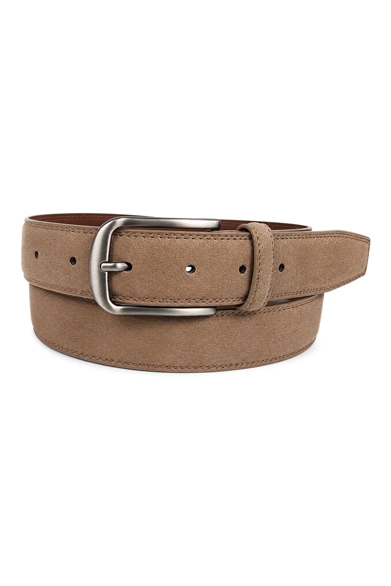 Double Stitch Feather Edge Belt, Main, color, NATURAL