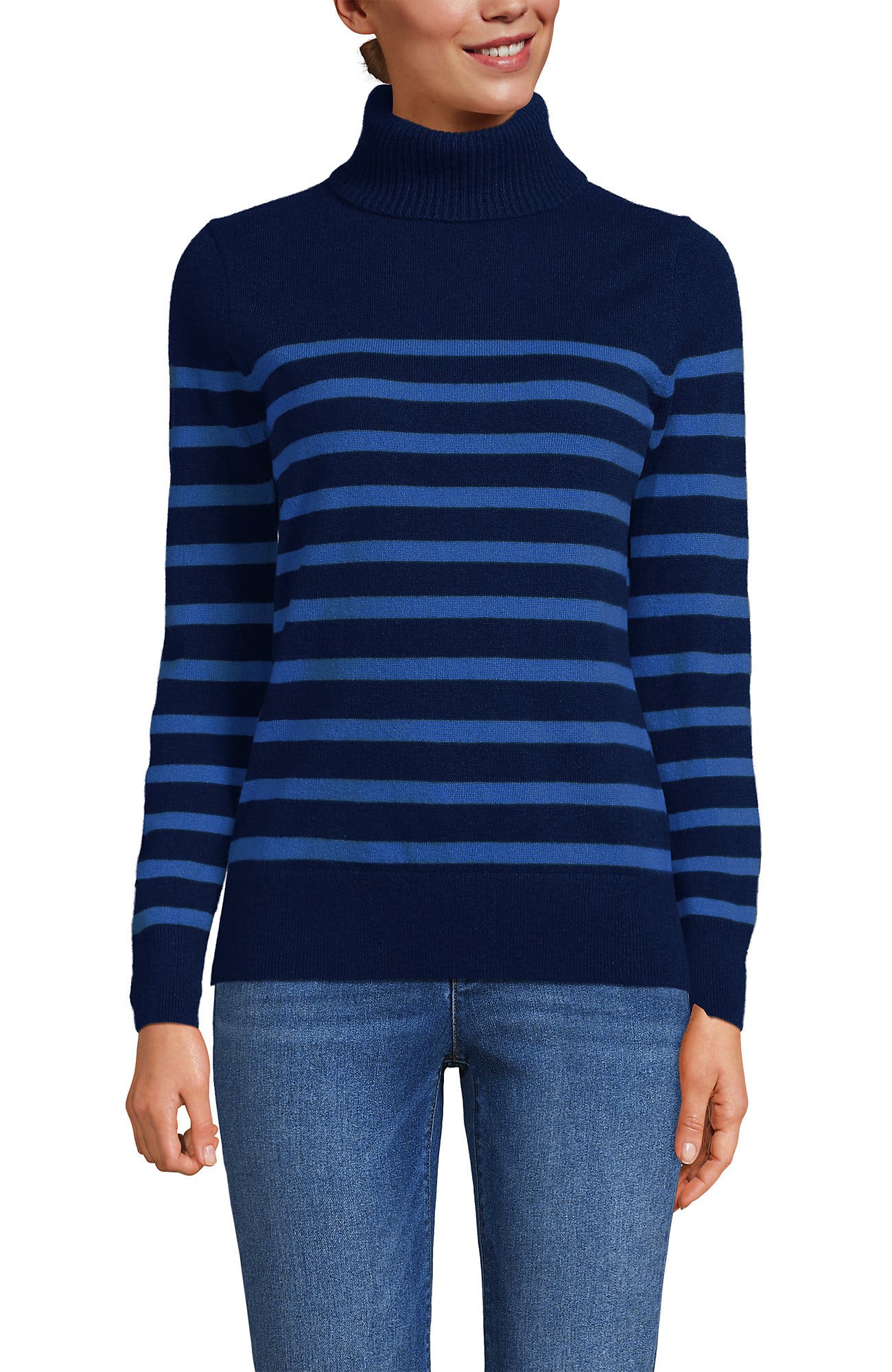 Navy/Cobalt Placed Stripe