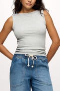 nuuds Slinky Boat Neck Rib Tank