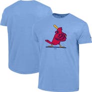 Champion Men's Champion Light Blue St. Louis Cardinals Cooperstown Logo Tri-Blend T-Shirt